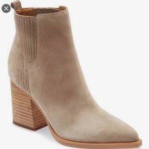 Marc Fisher Oshay Booties in Cloud Suede
